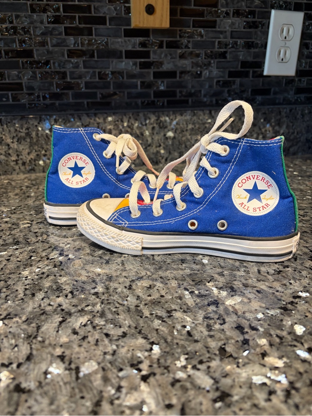 Converse Youth Toddler Color Block Bold Primary Color High Top Sneakers 12